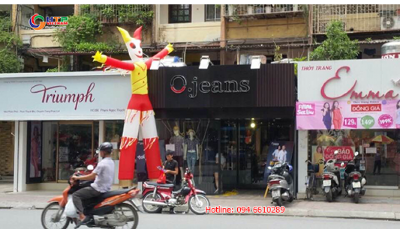 Cho thuê rối hơi cổng hơi khai trương cửa hàng thời trang OJean